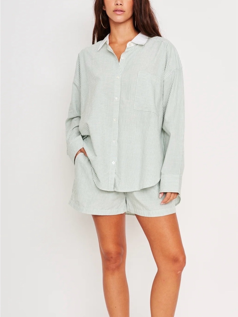 dRA for Anthropologie Benson Women's Mint Stripe and Matera Top XS NWT